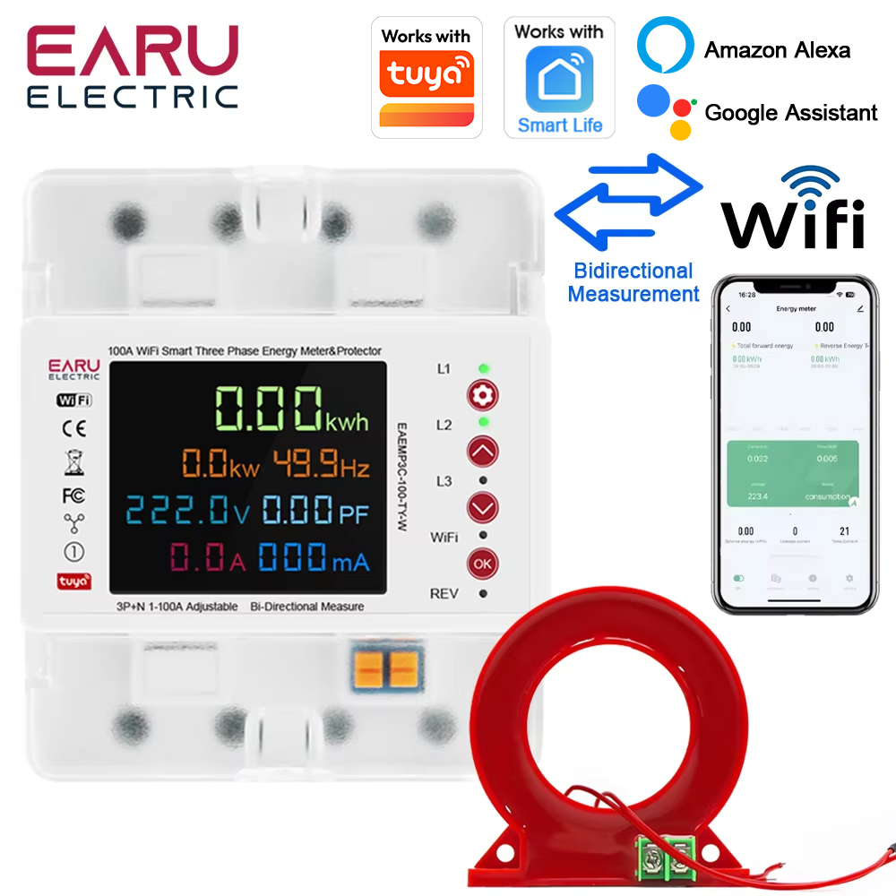Ac Surge Protector - EARU Driefasige Tuya App WiFi Slimme