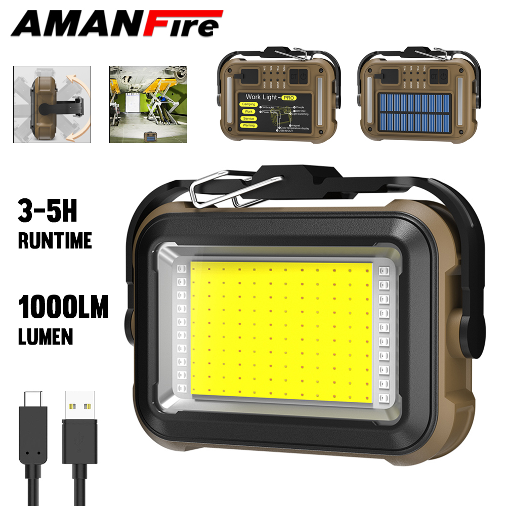 Renewable Energy Source - Amanfire TZD-03 Werklamp 1000LM Zonne-energie Licht
