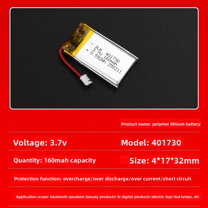 401730 3.7 V 160 mAh Polymeer  - Renewable Energy Source recensie en prijs