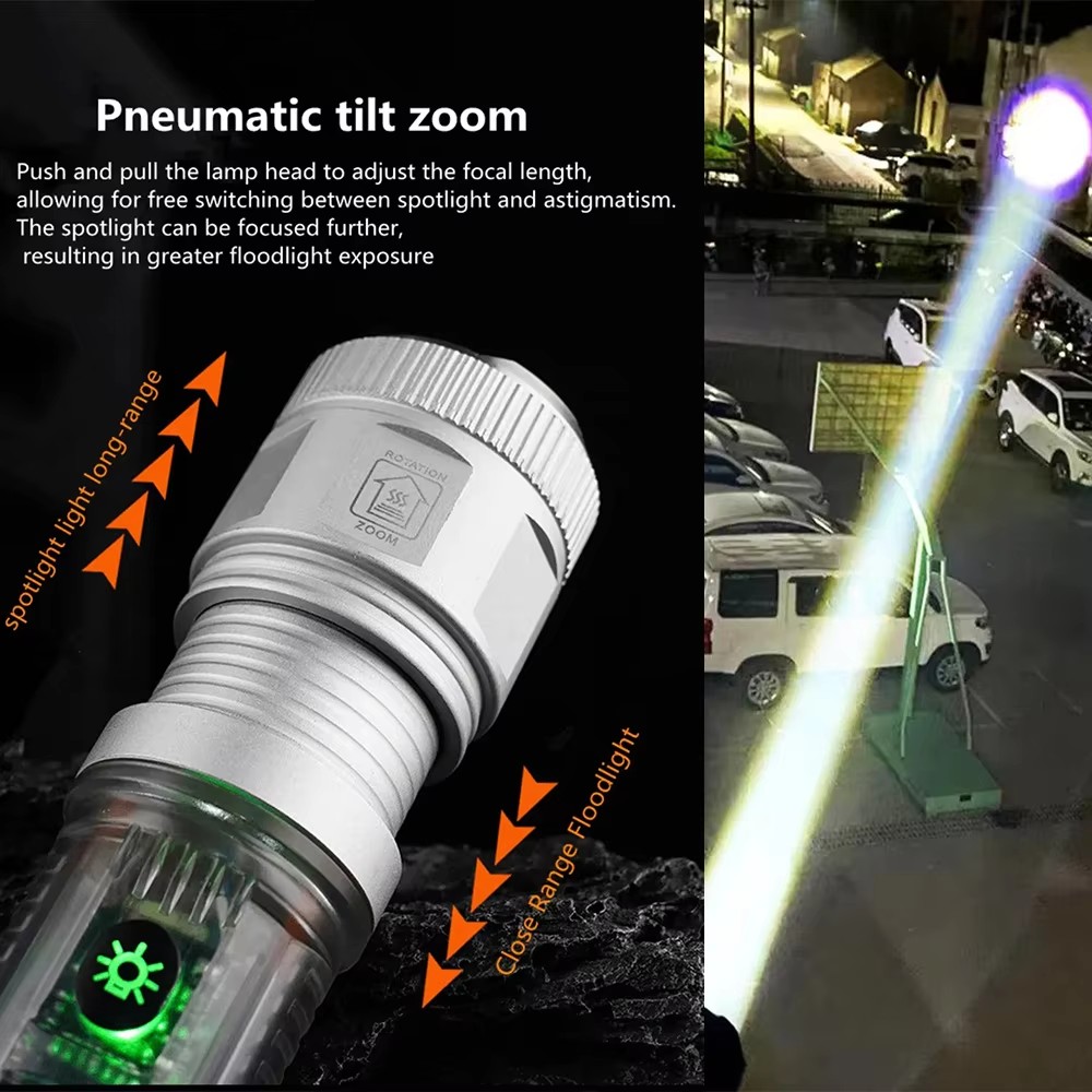 Krachtige LED-zaklamp met zijl - Renewable Energy Source recensie en prijs